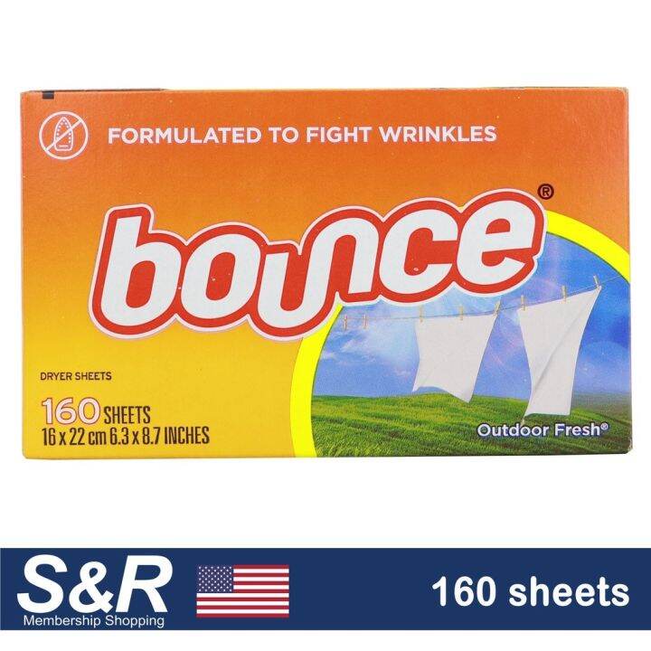 Bounce Outdoor Fresh Fabric Softener Dryer Sheets 160pcs | Lazada PH