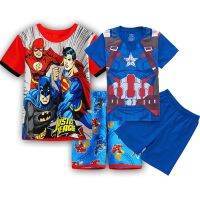 Cool Boys Kids Super Hero Short T-Shirt Pants Sets Cotton