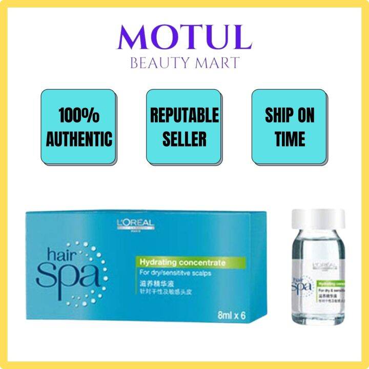 LOREAL Hair Spa Hydrating Concentrate For Dry/Sensitive Scalp (8ml x 6 Vial) New Packing | Lazada LOREAL Hair Spa Hydrating Concentrate For Dry/Sensitive Scalp (8ml x 6 Vial) New Packing | Lazada