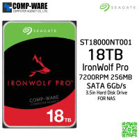 Seagate 18TB IronWolf Pro NAS 3.5" SATA 6Gb/s 7200RPM 256MB Cache Internal Hard Drive for NAS ST18000NT001 - 5Y Warranty