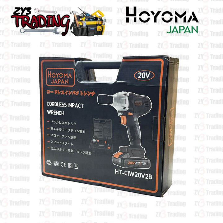 HOYOMA JAPAN CORDLESS IMPACT WRENCH 1/2 DRIVE 20 VOLTS ZY3 Lazada PH