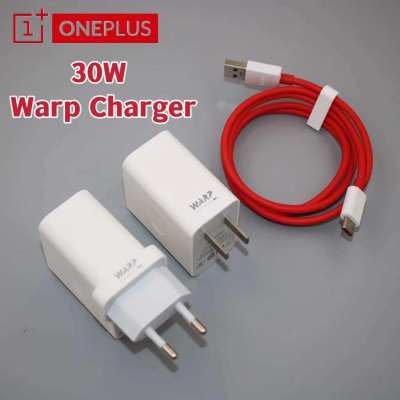 [มีในสต็อก]ตัวชาร์จ OnePlus 1 30W Warp Charger Power Adapter พร้อมสาย6A USB Type-C สำหรับ One Plus 9 Pro 9R 8T 8อย่างมาก N100 N10 5G 7T 7 6T 6 Dash ชาร์จไฟได้รวดเร็ว83006