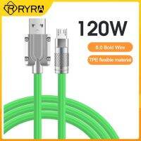 Hyra PD 6A 120W USB ประเภท C/micro ชาร์จไฟรวดเร็วซิลิโคนเหลวสำหรับโทรศัพท์แอนดรอยด์สายข้อมูล