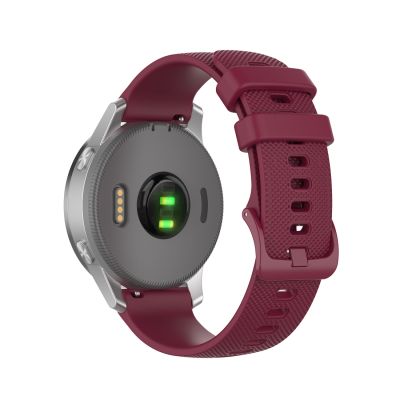 สำหรับ Garmin Vivoactive 4S สายนาฬิกาข้อมือซิลิโคนลายสก๊อตขนาดเล็ก (สีขาว)