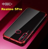 badgeพร้อมส่ง Case Realme 5 Pro เคสเรียวมี5pro เคสนิ่ม TPU เคสใสขอบสี สินค้ามาใหม่ สีดำ สีแดง สีนำเงิน เคส Realme5pro realme5pro สวยและบาง