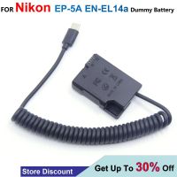 EP-5A EN-El14a Dummy Battery PD USB C Power Bank Adapter Cable For Nikon D3100 D3200 D3300 D3400 D3500 D5100 D5200 D5300 D5500