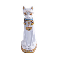 ตุ๊กตาตกแต่งบ้าน Bastet อียิปต์ขนาดเล็กแสงอบอุ่นประติมากรรมรูปปั้นเทพธิดาอียิปต์