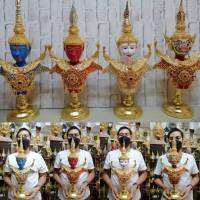 หุ่น ท้าวจตุโลกบาล ทั้ง 4 พระองค์ เกรดพรีเมี่ยม ปิดทอง ประดับเพชร พร้อมฐานไม้กลึงปิดทอง งานสวยตรงปก มีบริการเก็บเงินปลายทาง