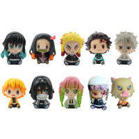 Goodbro 10Pcs ของเล่นโมเดลอะนิเมะ Action ออกแบบของประดับตกแต่ง Demon Slayer Figurine Display แม่พิมพ์สำหรับเด็ก