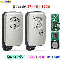 23 Buttons Keyless Go Smart Remote Key FSK 314MHz ID74 Chip for Toyota Prius Aqua Ractis Belta Vitz Corolla Board 271451-5300