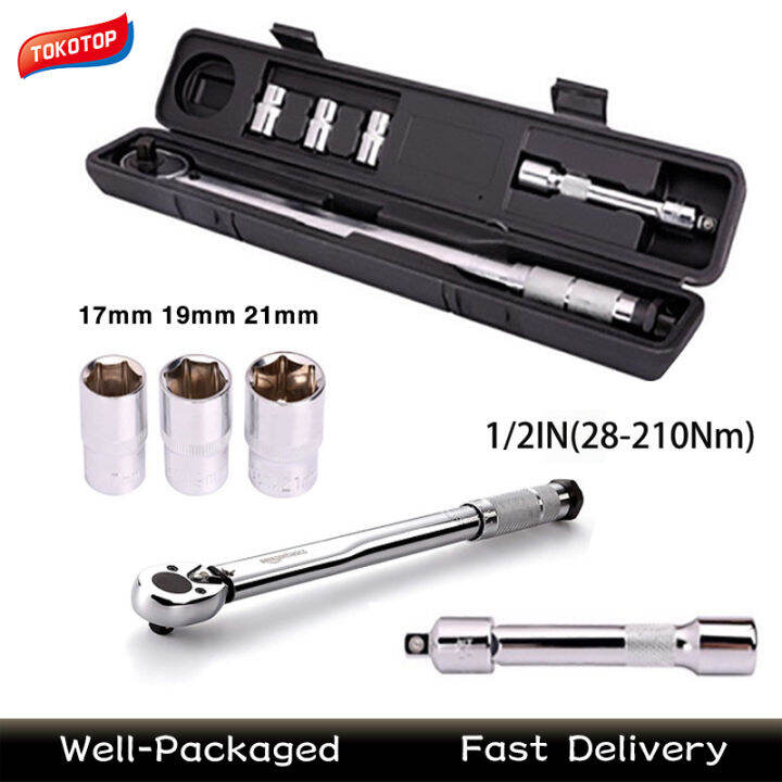 Ratchet Spanner Torque Wrench 1/2 drive 28210Nm 18 inches Adjustable