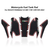 V2ถังเชื้อเพลิงรถมอเตอร์ไซค์สำหรับ PANIGALE DUCATI 899 1299 1199 959 2022แผ่นสติกเกอร์3D อุปกรณ์เสริม Ruer คาร์บอนไฟเบอร์