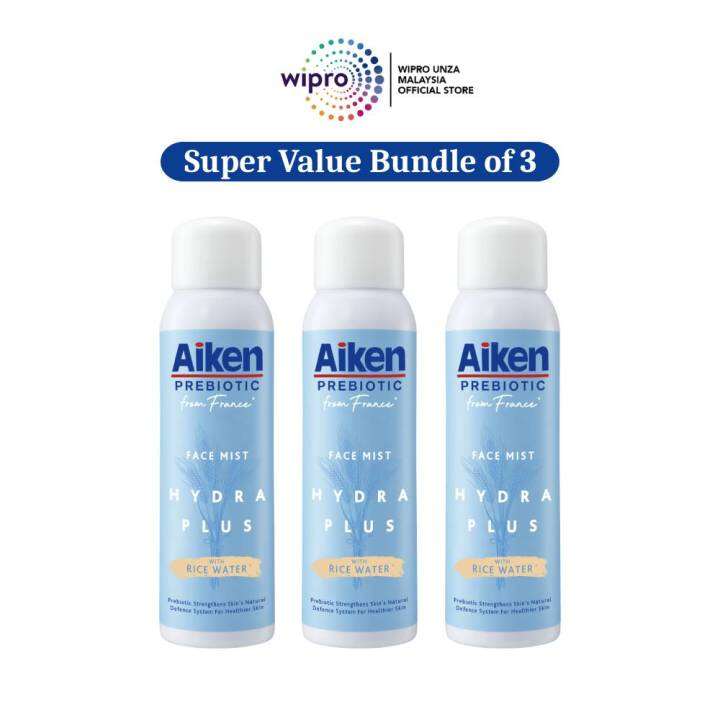 Aiken Prebiotic Hydra Face Mist 100ml x3 Lazada