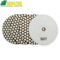 SHDIATOOL 4pcs 125mm WBUFF dry polishing pads sander disc Resin bond diamond flexible polisher disk granite marble Polishing