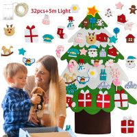 Kids DIY Felt Christmas Tree Merry Christmas Decorations For Home Christmas Ornaments Navidad 2023 New Year Gifts Xmas Tree