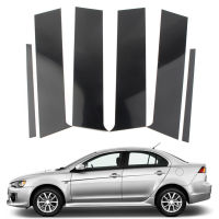 Black Car Pillar Posts Door Trim Decoration 6Pcs For Mitsubishi Lancer Sedan 2008 2009 2010 2011 2012 2013 2014 2015 2016 2017