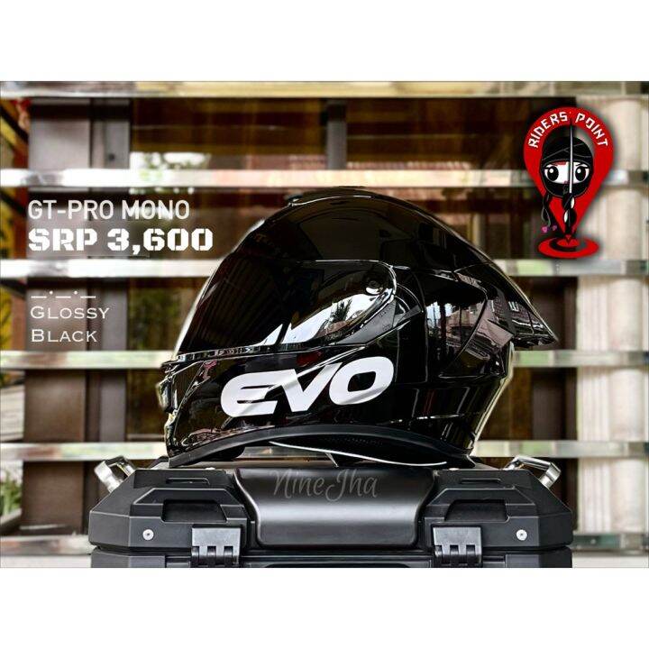 Evo Gt Pro Glossy Black Full Face Helmet Lazada Ph