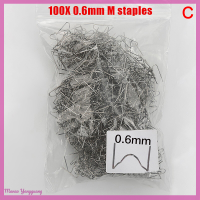 Manao 100pcs AUTOMOTIVE พลาสติกซ่อมเล็บมาตรฐาน pre CUT WAVE Staples Bump