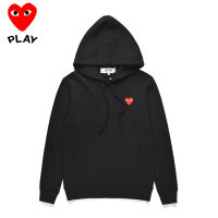 ❤【จัดส่งรวดเร็ว】❤COMME Des Garcons ดั้งเดิมเสื้อมีฮู้ด CDG เสื้อผ้าฝ้ายแขนยาวแบบสวมหัวเสื้อฮู้ดดี้ลำลองหลวมและใส่สบายมีฮู้ดแฟชั่นผู้ชายและเสื้อฮู้ดสตรีสีดำอเนกประสงค์