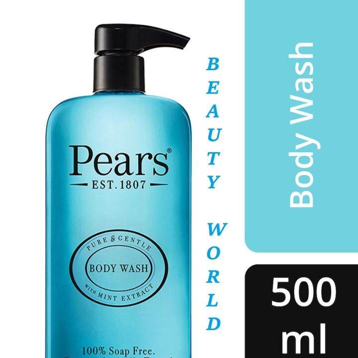 New Stock Pears Pure & Gentle Body Wash Shower Gel 500ml with Mint