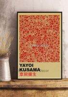 (สไตล์) โปสเตอร์คาเฟ่ Yayoi Kusama ซาลอนโปสเตอร์กระดาษคราฟท์พิมพ์ลายโปสเตอร์ตกแต่งถนนสบายๆคาเฟ่กระดาษห้องนอน