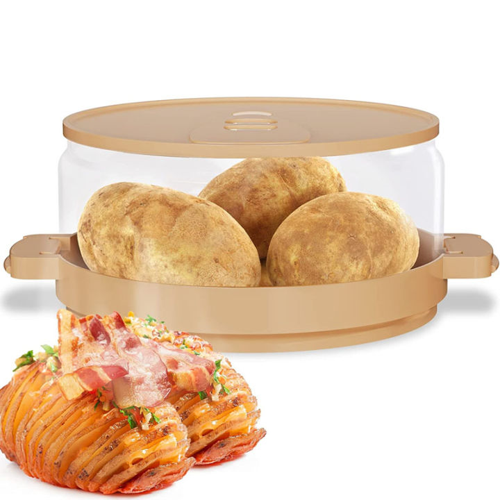 กล่องไมโครเวฟกล่องใส่เบคอนมันฝรั่งกล่องเครื่องทำไอน้ำ-gourmet-สำหรับใช้ในครัวกล่องเก็บของสดอุปกรณ์ทำอาหาร