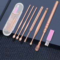 6/7Pcs Ear Clean Tool Ear Wax Pickers Stainless Ear Pick Wax Remover Curette Ear Scoop Spoon Earwax Ear Cleaner Spoon Care