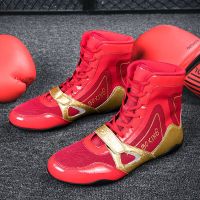 2023 Breathable Boxing Shoes Mens and Womens Professional Boxing Shoes Light Wrestling Shoes Anti Slip Wrestling Sports Shoes