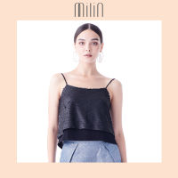 [MILIN] All-over sequin crop top เสื้อสายเดี่ยว ผ้าเลื่อม ทรงครอป Dainty Top