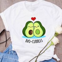 เสื้อยืดผ้าฝ้ายผู้หญิงน่ารัก Avocado คู่รักการ์ตูนผลไม้เสื้อผ้า Lady Tees พิมพ์เสื้อเสื้อผ้าหวาน T เสื้อผู้หญิงเสื้อยืด