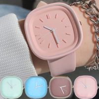 Summer Candy Colors Watch Korean Women Brand Square Quartz Watches Trendy Ladies PU Leather Watch Luxury Simple Wristwatch Clock