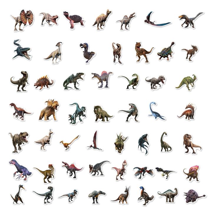 cw-10-30-50pcs-jurassic-tyrannosaurus-rex-graffiti-sticker-notebook-wholesale