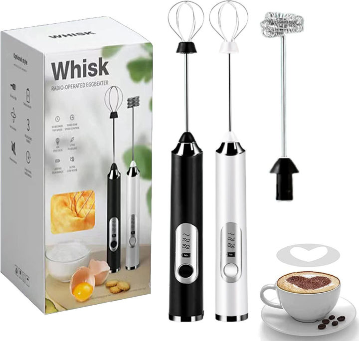 Stainless Steel Electric Handheld Drink Mixer, Coffee Stirrer, Milk & Egg  Beater (battery Not Included)