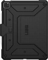 UAG iPad Pro 12.9" (6th เจน2022, 5th เจน2021, 4th เจน2020, 3th 2018) เคสมหานครสีดำทนทานฝาครอบป้องกันพับได้หลายมุมพร้อมที่ใส่ดินสอโดยใช้เกียร์เกราะเมือง