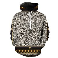 Sudaderas con capucha informales para hombre y mujer, jersey de manga larga con estampado de leopardo en 3D de lujo, marca de moda, novedad de invierno