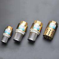 1/2 quot; 3/4 quot; 1 quot; 1-1/2 quot; 2 quot; BSPP Brass One Way Female Thread Foot Valve Mesh Check Valve with Holes Strainer Filter DN25 Screw Thread