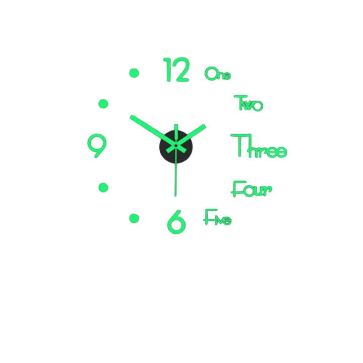 GlobeHive Luminous Frameless Digital Wall Clock Lazada PH