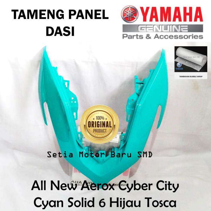 Tameng Panel Dasi All New Aerox Cyber City Hijau Tosca Asli Original Yamaha Surabaya Lazada