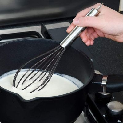 ■ Silicone Kitchen Whisk 10 Inch Silicone Whisk Egg Beater Very Sturdy Kitchen Wire Balloon 600ºF Heat Resistant