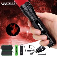 VASTFIRE Tactical 501B Hunting Flashlight Airsoft Keymod Scout Lantern Rifle Gun Light Rail Mount Switch 18650 USB Charger Box