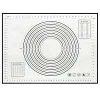 แผ่นรองแป้งโดกลิ้งแผ่นซิลิโคนสำหรับอบแบบนอนสติ๊กหลายขนาดแผ่นรองย่างบนโต๊ะแผ่นรองแป้งโดนวดแป้งอุปกรณ์ทำอาหารในครัวพร้อมมีดตัด