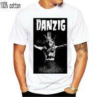 การพิมพ์สีแฟชั่น danzig skullman ON CROSS T เสื้อ New Live Nation merch TEE hoodie