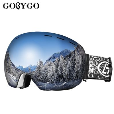 GOBYGO New Outdoor Sports Anti-fog Double Layer Ski Goggles Windproof Snowmobile Eyewear Snowboard Glasses Ski Googles