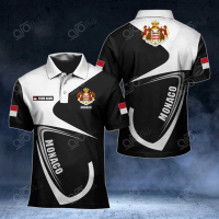 Style Summer 2023 NEW Customize Monaco Coat Of Arms &amp; Flag Unisex Adult Polo Shirtsize：XS-6XLNew product high-quality