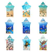 【DT】hot！ Sea Animals Hooded Beach for Adult Kids Turtle Soft Childrens Outdoor Poncho Bathrobe