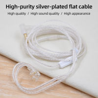 KZ Headphone Cord High-Purity Silver-Plated Flat Cable Copper Cube Mixed Upgrade Cable Earphone Wire  Headset 3.5MM