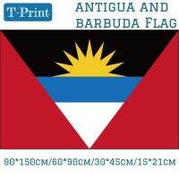 Antigua And Barbuda National Flag 30*45cm Car Flag 15*21cm 60*90cm 90*150cm 3x5ft For Event / Office Pipe Fittings Accessories