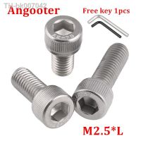 ◐  100pcs DIN912 M2.5 Hexagon Socket Head Cap Screw Bolts 304 stainless steel hex allen socket head screw