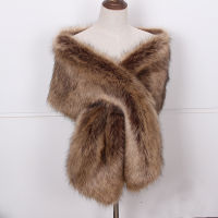 Factory Outlet Mao -Collar Shawl Imitation Fur Fox Wrapped Female Stage Dinner Cloak