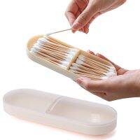 【YD】 XUNZHE Two-grid Storage Transparent Cotton Swabs Stick Makeup Organizer Holder